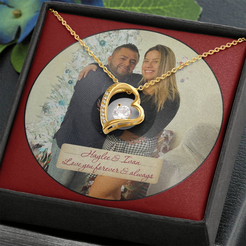 Haylee & Ivan - Love You Forever & Always - ShineOn Forever Gold Necklace