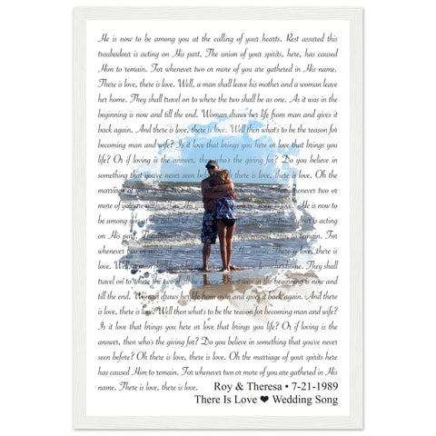Gelato Premium Matte 12x18 White Framed - There Is Love (Wedding Song) - There Is Love ♡ Wedding Song
