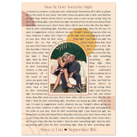 Gelato Premium Matte 8x12 Poster - Must Be Doin' Somethin' Right - Steve & Erin