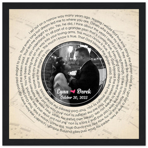 Gelato Premium Black Framed 12x12 - Lynn & Derek - October 20, 2023