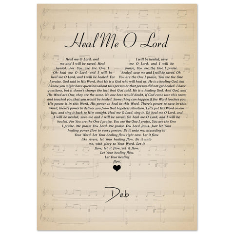 Gelato Premium Matte 8x12 Poster - Heal Me O Lord - Deb