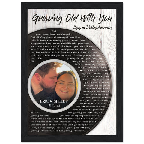 Gelato Premium Black Framed 8x12 - Growing Old With You - Eric & Shelby 10-15-22