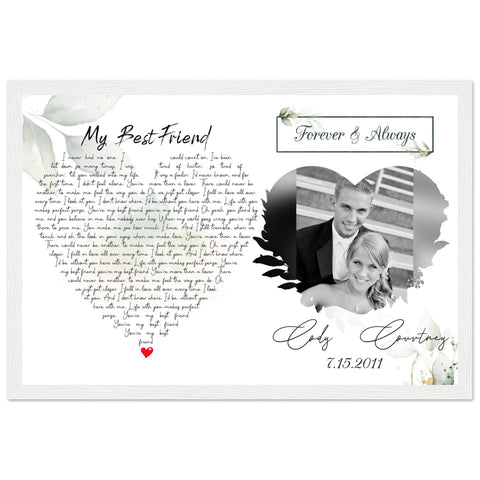 Gelato Premium Matte 18x12 White Framed - Cody & Courtney 7.15.2011 - My Best Friend