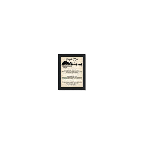 Gelato Premium Matte 5x7 Black Framed - Simple Man - Design 2