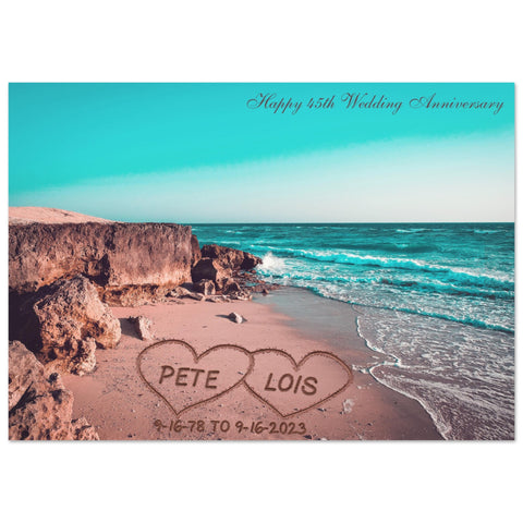 Gelato Premium Matte 12x8 Poster - PETE & LOIS - 9-16-78 TO 9-16-2023