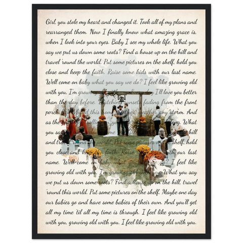 Gelato Premium Black Framed 18x24 - Growing Old with You - McPhail