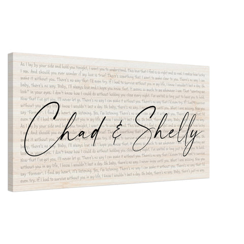 Canvas Slim Gelato 32x16 - There's No Way - Chad & Shelly