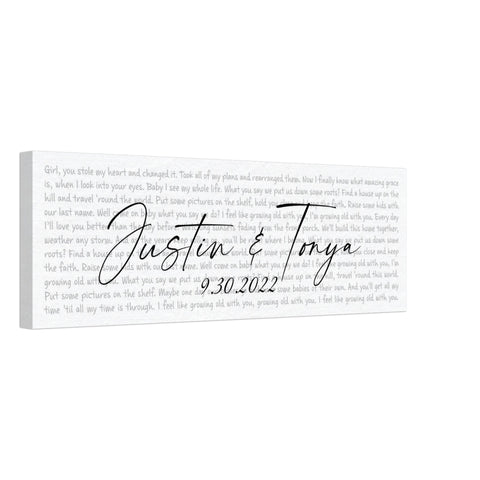 Canvas Slim 24x8 Gelato - Growing Old With You - Justin & Tonya 9/30/2022