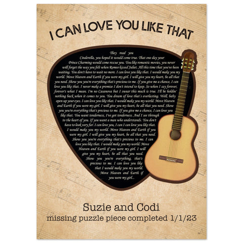 Gelato Premium Matte 5x7 Poster - Suzie and Codi missing puzzle piece completed 1/1/23