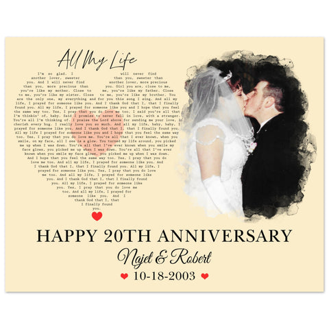 Gelato Premium Matte Poster 20x16 - All My Life - Najet & Robert 10-18-2003