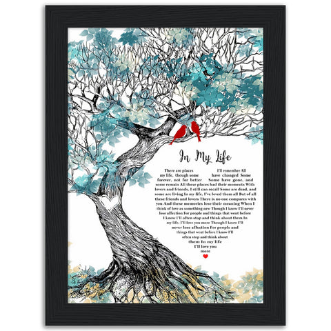 Premium Matte Black Framed 6x8 - In My Life - Design 4