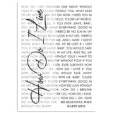 Gelato Premium Matte 20x28 Poster - How Do I Live - My Beautiful Wife, Happy 50th