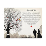 Lyrics Song -- Canvas 24"x30" -- stay with you (John Legend) -- Printify