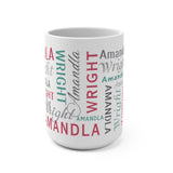 First Last Name Mug -- 15oz -- Pink/Green -- Amandla -- printify (spoke)