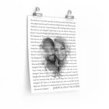 Lyrics Song -- poster/ 11''x14'' -- Jason & Lyla