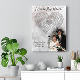 I Cross My Heart Lyrics -- Canvas 12"X16" -- Brian and Heidi Brown