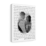 Lyrics -- Jeff and Megan 6.12.21 -- Canvas 11x14 -- Printify