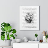 Lyrics Song -- Black Framed poster/ 12”x16” -- Dave & Lori