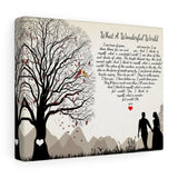 Lyrics Song -- Canvas 8"x10" -- What  A Wonderful World ( Louis Armstrong)