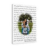 Lyrics -- Danny & Megan May 21, 2022 -- Canvas 18x24 -- Printify