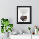 Lyrics -- Randall & Victoria 01.01.2022 -- Black framed 11x14 -- Printify