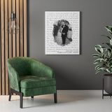 Music Lyrics Song -- Canvas 24"x30" -- Ross & Kim