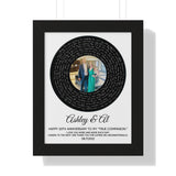 Lyrics Song -- Black framed poster/ 11"x14" -- Ashley & Al 08-17-2022