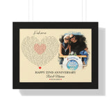 Lyrics Song -- Black Framed poster/ 12”x16” -- Rich & Maureen