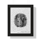 Lyrics Song -- Black framed poster/ 11"x14" -- Jacob & Teresa