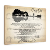 Lyrics -- Crazy girl (Eli Young) -- Canvas 18x24 -- Printify
