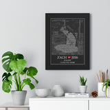 Lyrics -- Zach & Jess 02/26/2021 -- Black framed 12x16 -- Printify