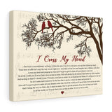 I Cross My Heart -- 25 -- Canvas 11x14 -- Printify