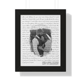 Music Lyrics Song -- Black framed 11"x14" -- Greg&Nikki