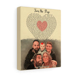 Music Lyrics Song -- Canvas 8"x10" -- Happy Father's Day 2021