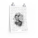Lyrics -- Ryan & Rebecca -- 11x14 -- Printify
