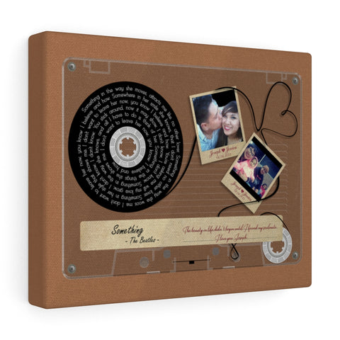 Cassette -- Joseph & Jessica 06.06.2013 -- Canvas 8x10 -- Printify