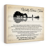 Music Song Lyrics -- Canvas 8"x10" -- Waltz Across Texas