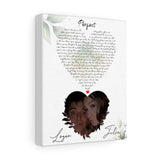 Music Song Lyrics -- Canvas 8"x10" -- Logan & Julia