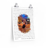 Lyrics -- I Love You Aaron James Riley xoxo -- 11x14 -- Printify