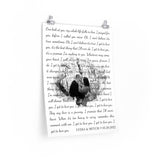 Lyrics -- Lydia and Mitch 05.28.2022 -- 18x24 -- Printify