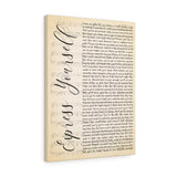 Lyrics -- Express Yourself (Madonna) -- Canvas 18x24 -- Printify