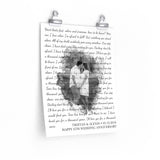 Lyrics Song -- poster/ 11''x14'' -- Tristan & Alexis