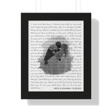 Lyrics -- Brice & Hosanna 10-28-2021 -- Black framed 11x14 -- Printify