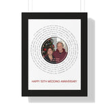 Vinyl -- Jack & Joan 06-03-1972 -- Black framed 12x16 -- Printify