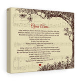 Lyrics Song -- Canvas 8"x10" -- Open Arms (Journey)