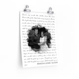 Lyrics Song -- poster/ 11''x14'' -- BRANDON & SONNIE