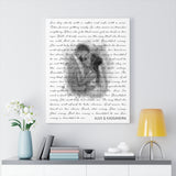 Music Lyrics Song -- Canvas 24"x30" -- Alex &Kassandra