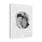 Lyrics -- Johnny and Lisa -- Canvas 11x14 -- Printify