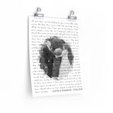 Lyrics -- Justin & Shannon 07/06/2019 -- 11x14 -- Printify