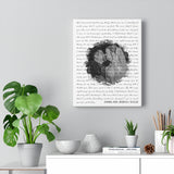 Lyrics -- Daniel and Jessica 12/12/20 -- Canvas 11x14 -- printify